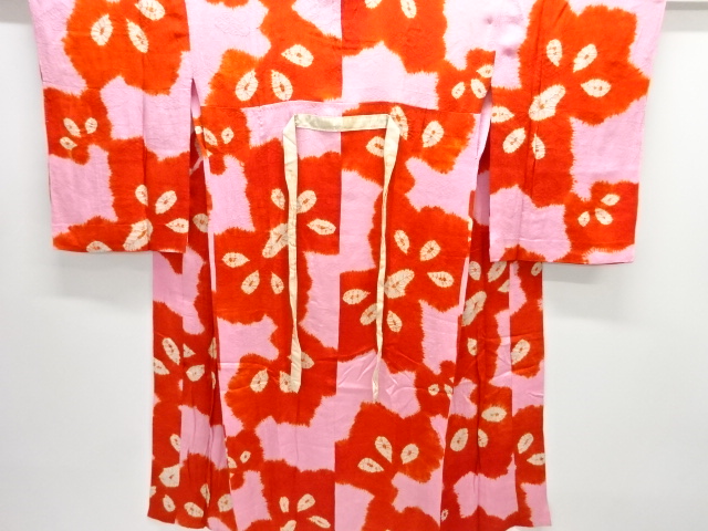 JAPANESE KIMONO / ANTIQUE SHIBORI ABSTRACT PATTERN HITOEJUBAN